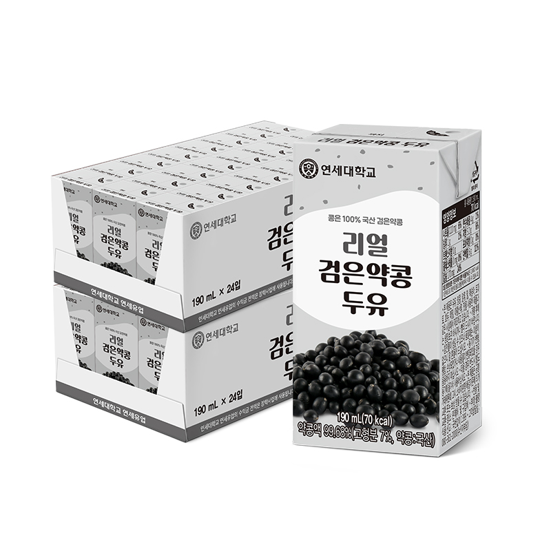 리얼 검은약콩 두유 190ml (48팩)
