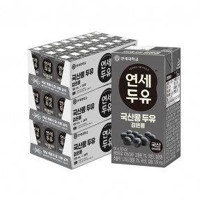 연세두유 국산콩 검은콩 두유 190ml 72팩