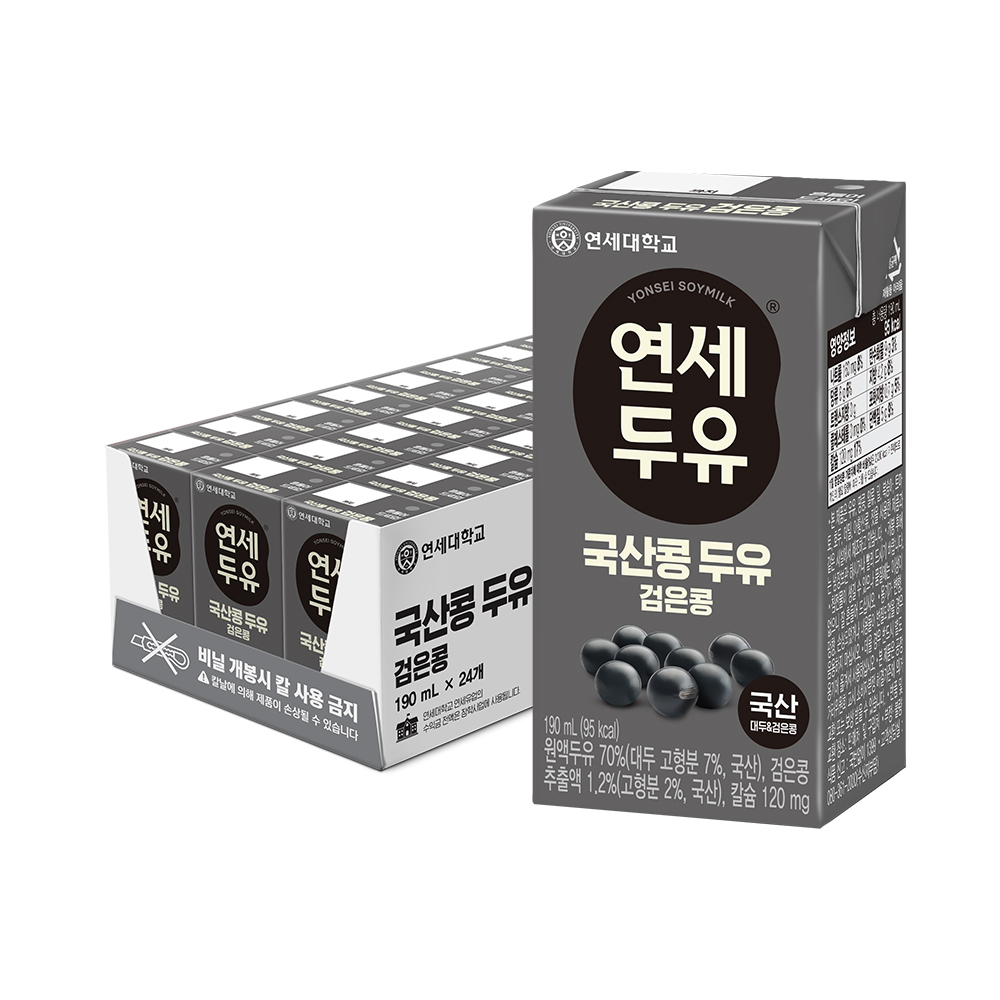 국산콩 검은콩 두유 190ml (24팩) 상품 이미지