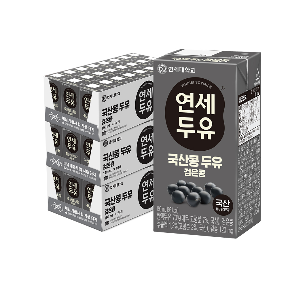국산콩 검은콩 두유 190ml (72팩) 상품 이미지