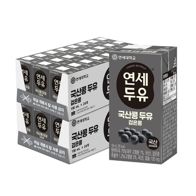 연세두유 국산콩 검은콩 두유 190ml 48팩